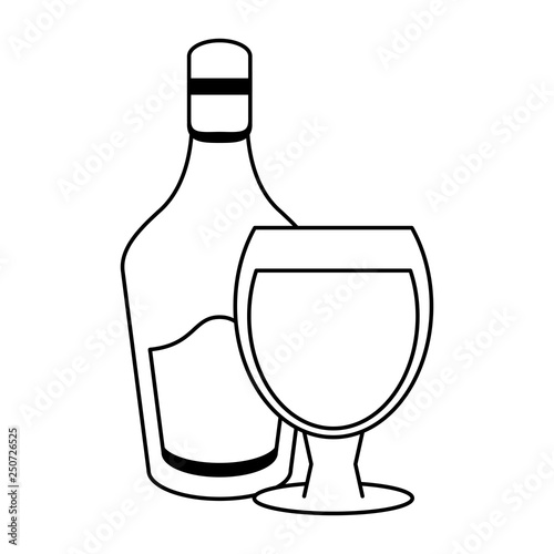Bar alcohol drinks black and white