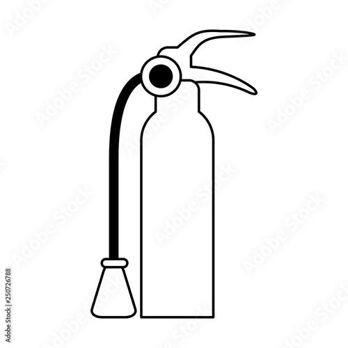 100Emergency extinguisher firefighter tool black and white