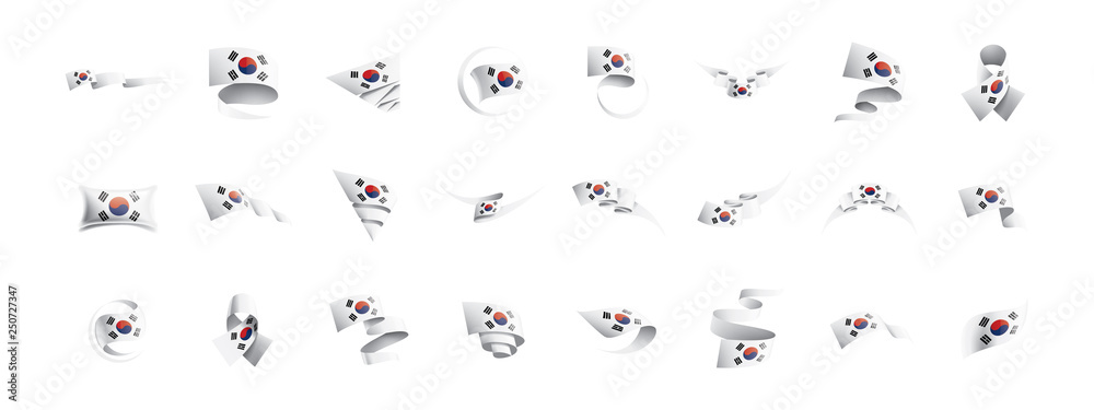 South Korean flag, vector illustration on a white background
