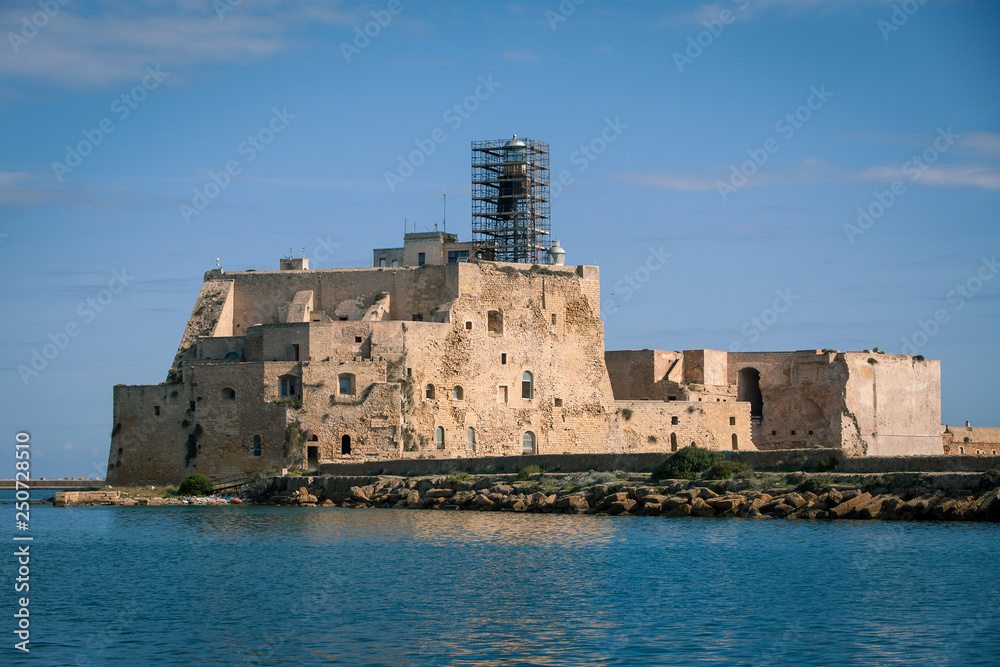 Alfonsino castle, located at the entrance to the port of the Italian town of Brindisi, is an interesting example of defensive architecture