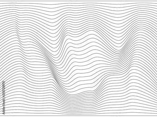 Horizontal warped lines.Gray warped lines.Blend gray lines.