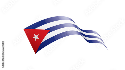 Cuba flag, vector illustration on a white background