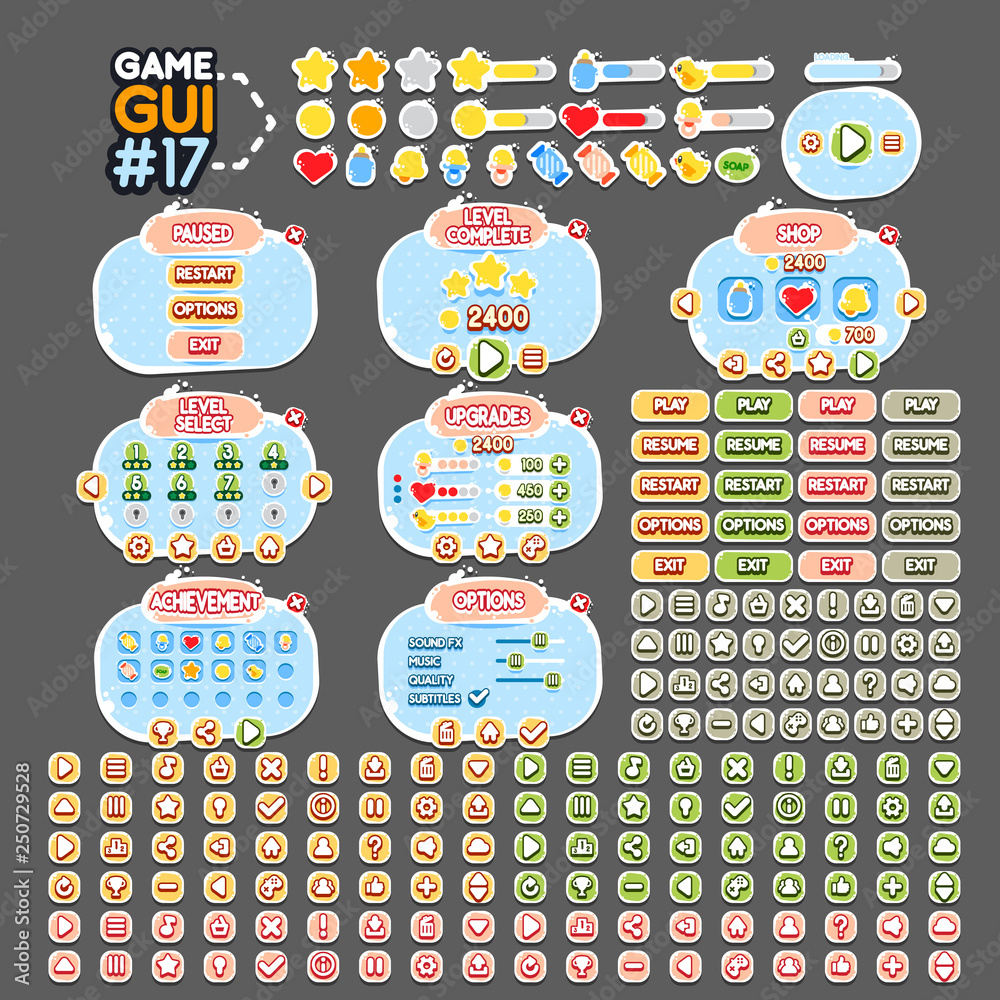 Game GUI #17 Stock Vector | Adobe Stock