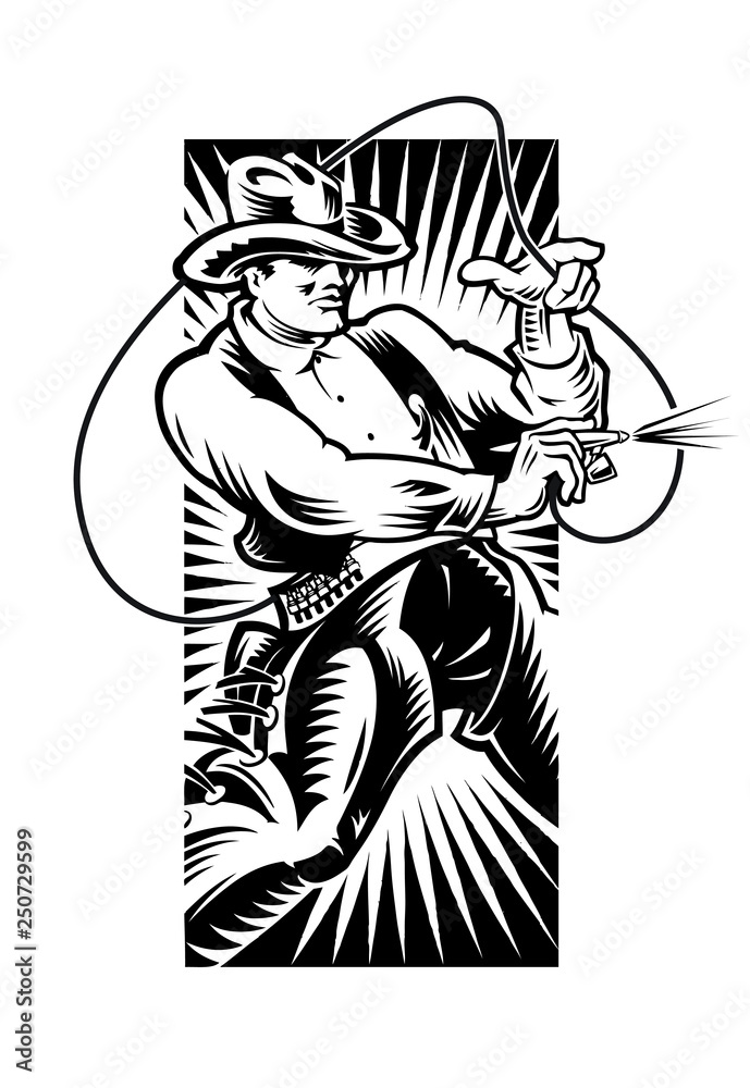 Fototapeta premium Airbrush Cowboy