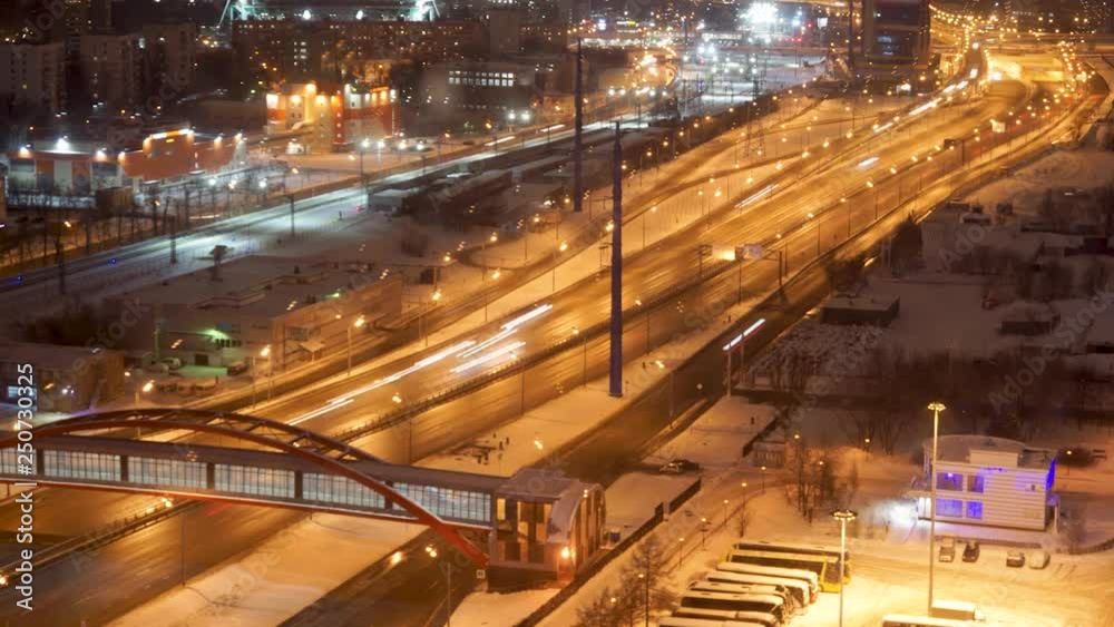 Moscow highway. timelapse Moscow highway. timelapse