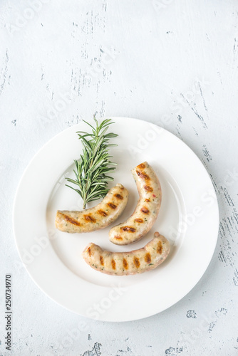 Grilled sausages with rosemary