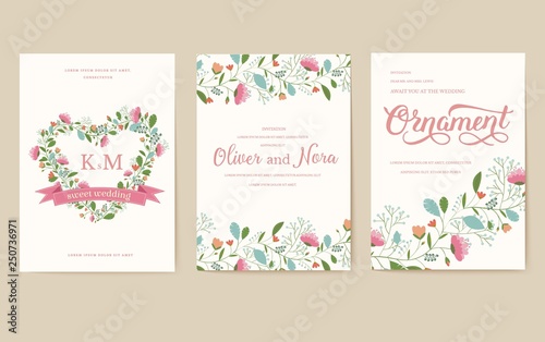 Canvas Print Flower theme for the design of gift flyers