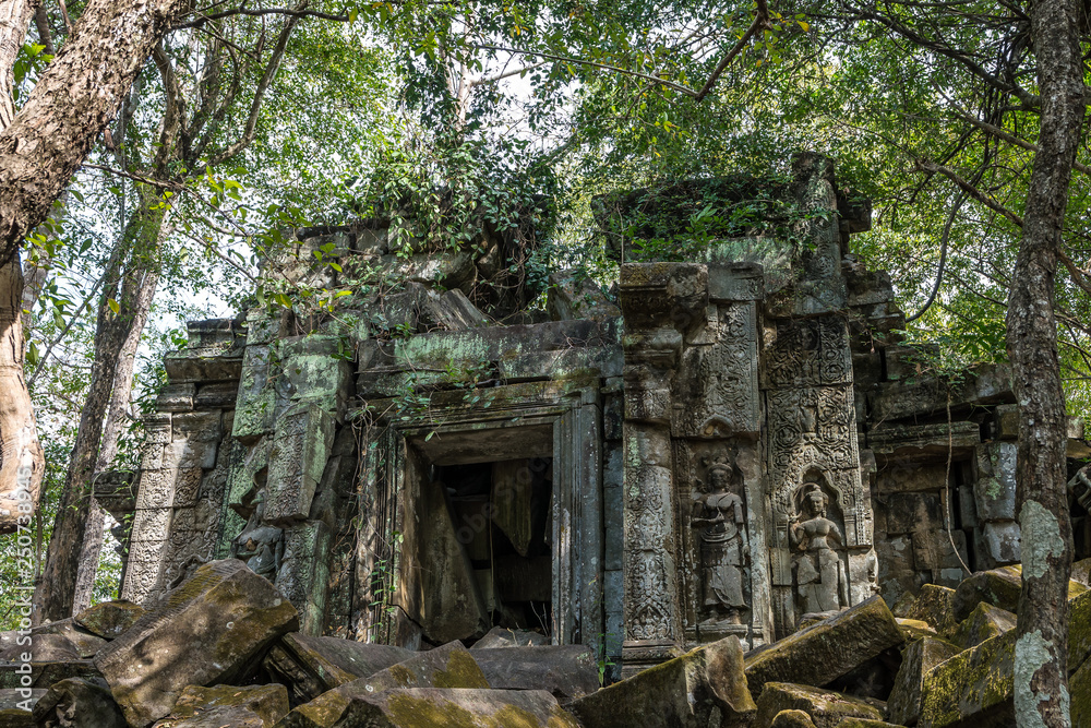 Ruins of ancient Beng Mealea Temple over jungle, Cambodia. Ruins of ancient Beng Mealea Temple over jungle, Cambodia.
