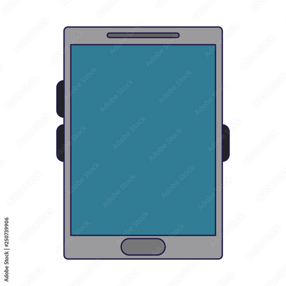 Smartphone mobile technology symbol blue lines Smartphone mobile technology symbol blue lines