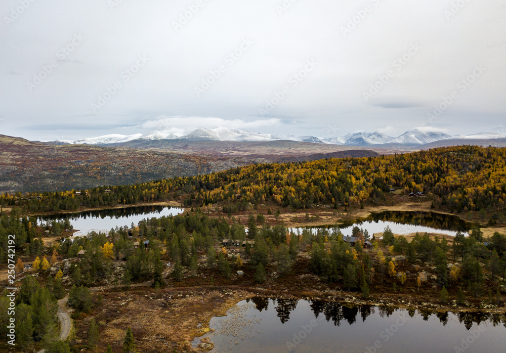 lakes in the mountains - landscape in sweden