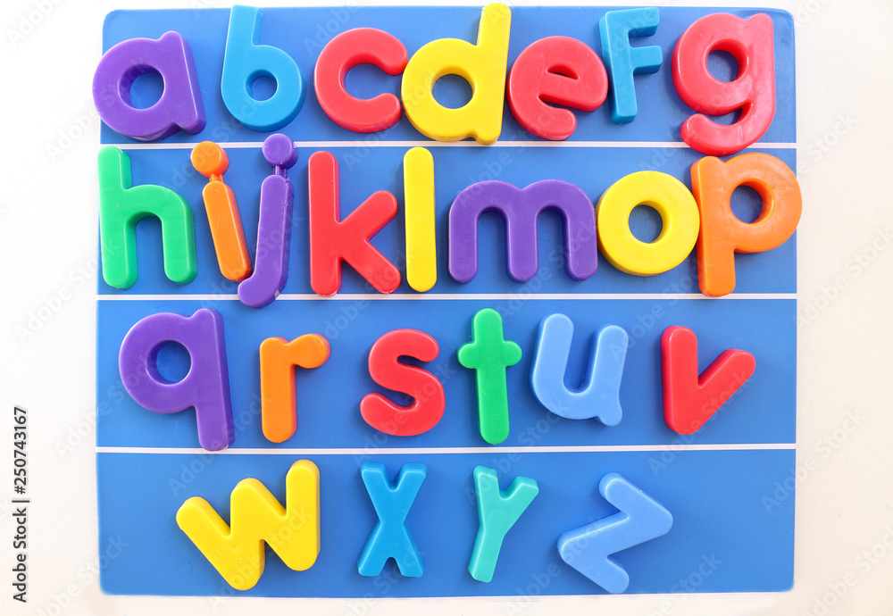 Colorful Magnetic Plastic Alphabet Letters in Alphabetical Order