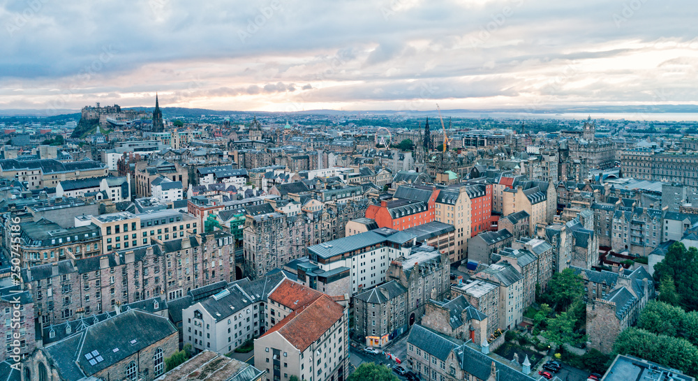 Aerial view of Edinburgh