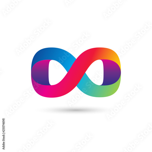 Vector illustration concept of eternity logo. Colorful on white background photo