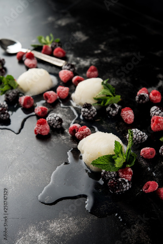 Sorbet and Berries 