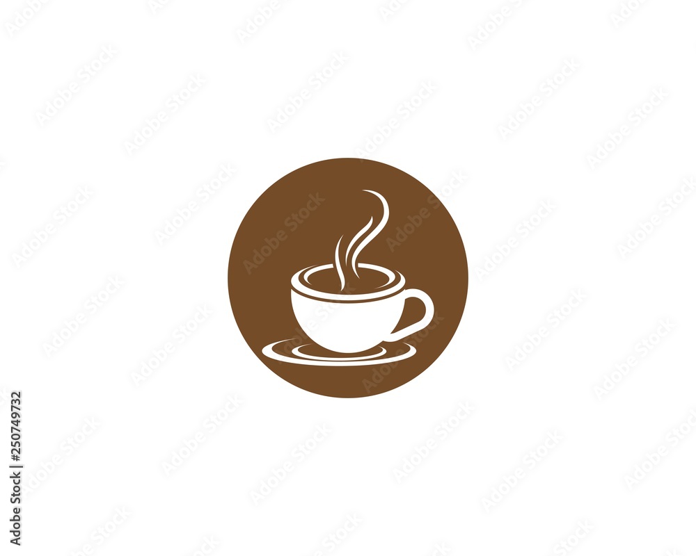 Obraz premium Coffee cup logo template vector icon design