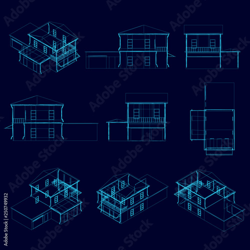 Set with houses