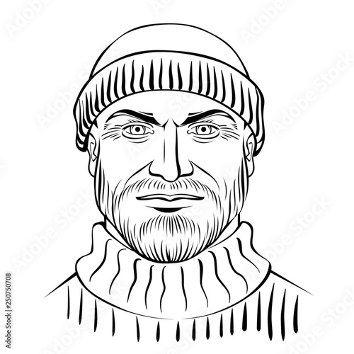 Man sharacter - coloring page for adults