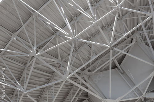 Very Large Array very close view of understructure of huge radio telescope antenna  technology engineering  horizontal aspect