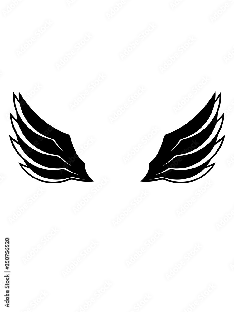 fliegen flügel design logo federn cool engel dekorativ vogel Stock  Illustration | Adobe Stock