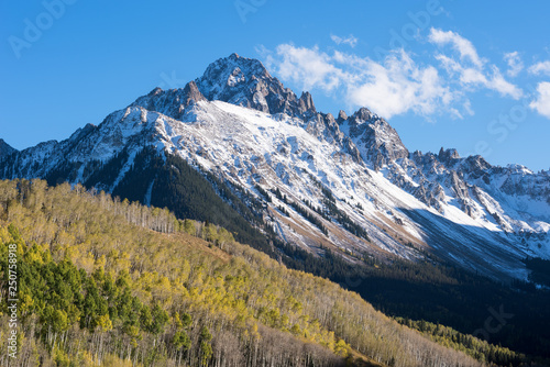 The Sneffels Mountain Range in early Autumn, located within the Uncompahgre National Forest in South Western Colorado.  photo