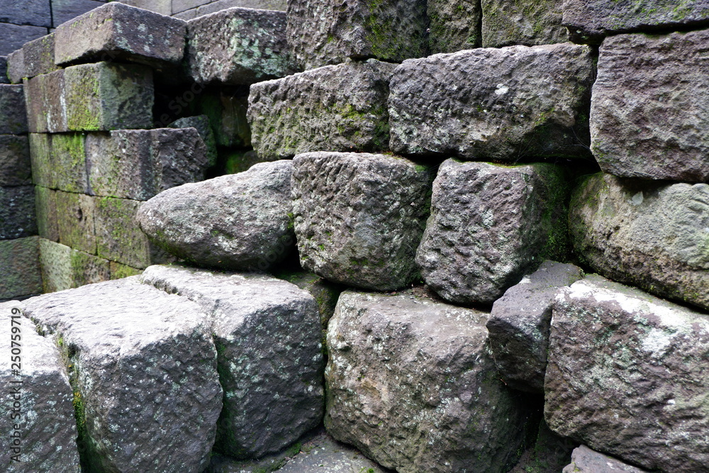 relief stone black carvings