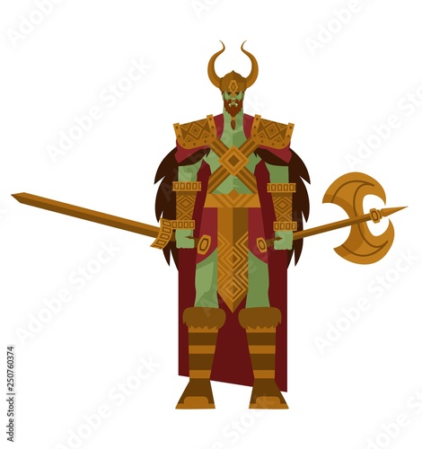 green barbarian warrior