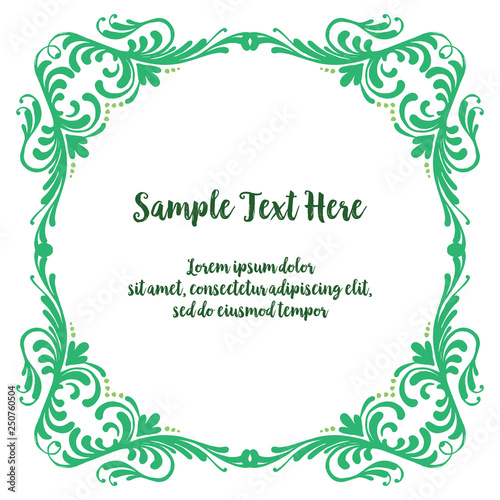 Vector illustration decorative frame flower with your sample text here hand drawn