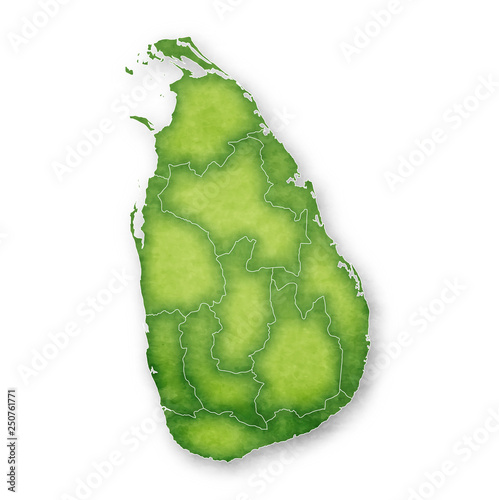スリランカ　地図　フレーム　アイコン