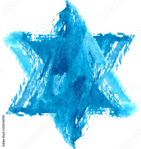 Watercolor Star of David