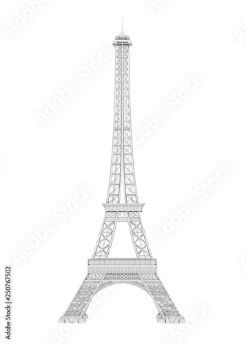 White Eiffel Tower Isolated © nerthuz