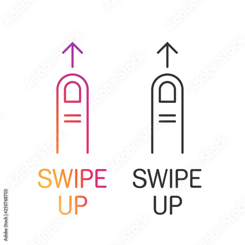 Swipe Up symbol photo