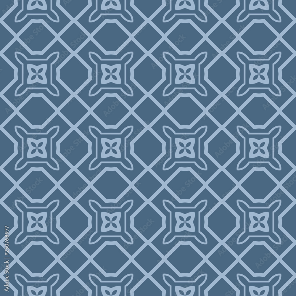 Seamless Patterns, AbstractGeometric Texture. Ornament For Interior Design, Greeting Cards, Birthday Or Wedding Invitations, Paper Print. Ethnic Background In East Style. Pastel blue color