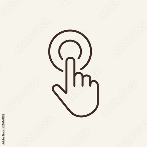 Push button line icon