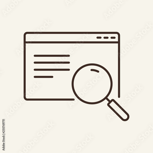 Web search line icon
