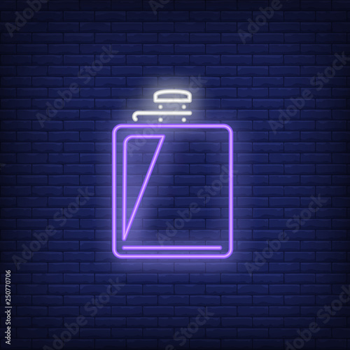 Hip flask neon sign