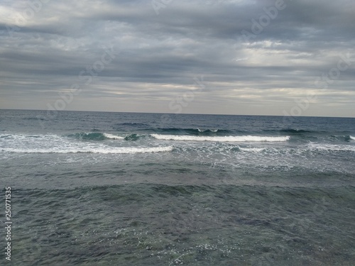 Light waves and Cloudly, Jeddah Coastline, Saudi Arabia