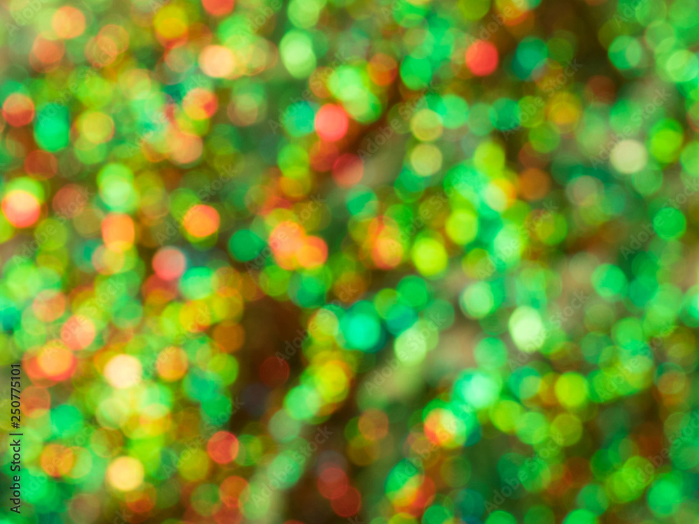 Soft focus abstract background. Yellow, green, red color circles