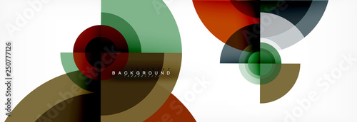 Round circles and triangles abstract background