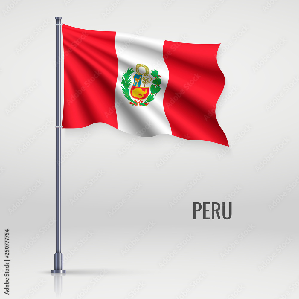 Photography Waving flag  on flagpole.