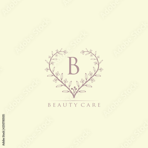 Hand Draw B letter logo Feminine Logo