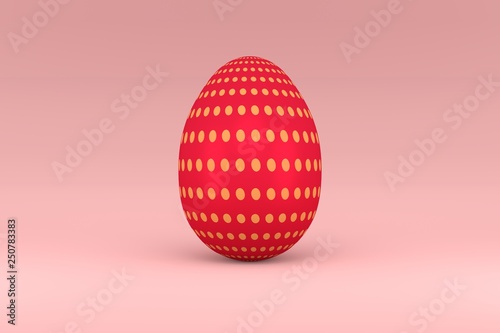 Colorful easter egg. 3d render illustration of Easter celebration.
