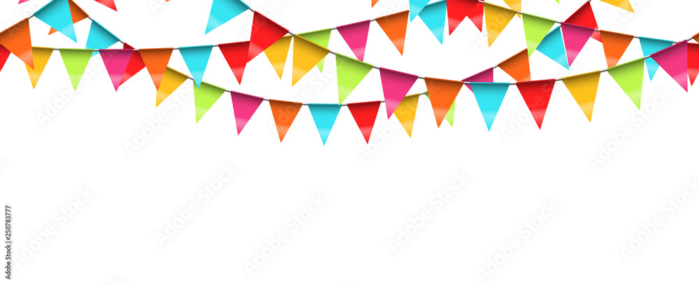 seamless colored garlands background