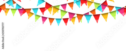 seamless colored garlands background