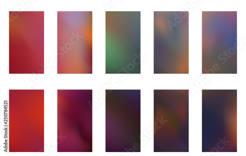 Abstract gradient mesh backgrounds. Easy editable trendy soft colored vector illustration.
