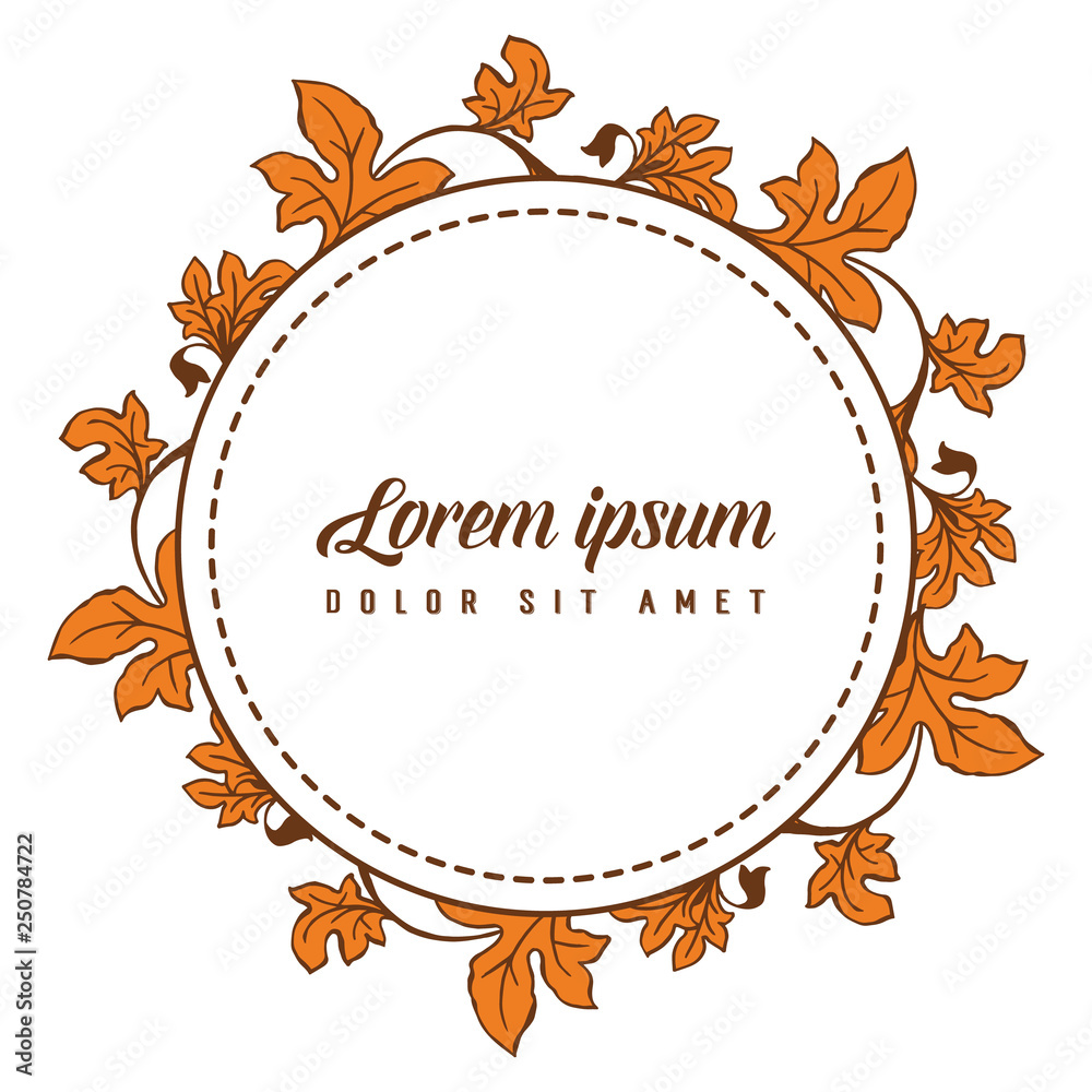 Vector illustration greeting card lorem ipsum with flower frame blossom hand drawn Vector illustration greeting card lorem ipsum with flower frame blossom hand drawn