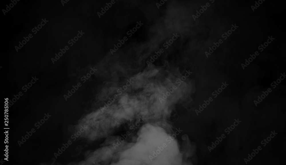 Smoke texture overlays on islotaed background. Misty background.