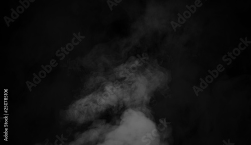 Smoke texture overlays on islotaed background. Misty background.