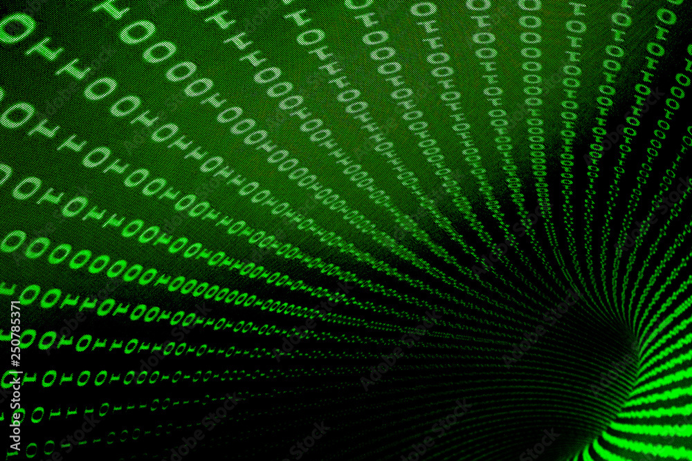 Background matrix  is dominant  in green  in  binary  virus and hacker screen wallpaper. Stock Photo | Adobe  Stock