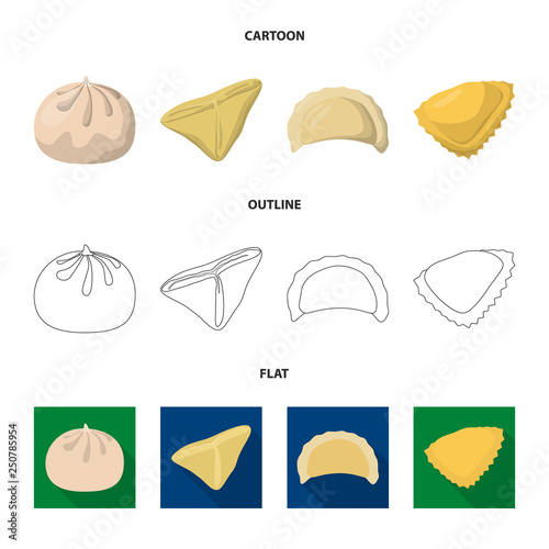 Vector design of products  and cooking icon. Set of products  and appetizer vector icon for stock.