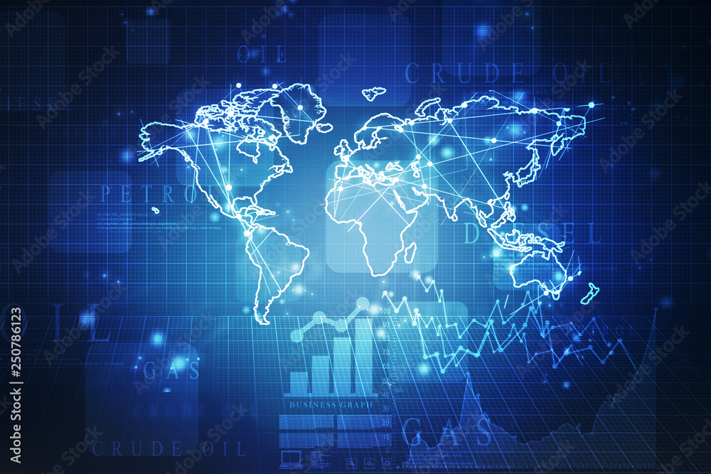 2d rendering Stock market online business concept. business Graph 2d rendering Stock market online business concept. business Graph